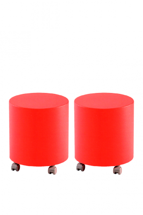 Bis POUF tondo con ruote 40x46
