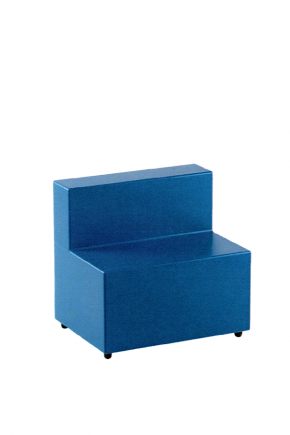 POUF rettangolare con schienale imbottito - 1 posto 80x60